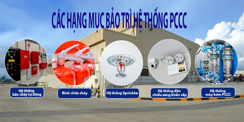 Các hạng mục bảo trì hệ thống phòng cháy chữa cháy