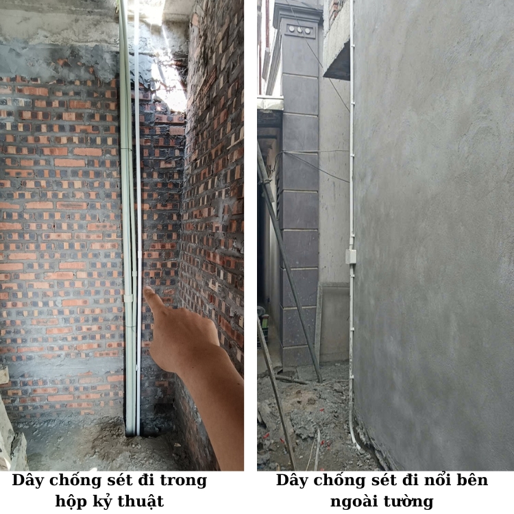Hệ thống dây chống sét trong và ngoài nhà Hệ thống dây chống sét trong và ngoài nhà