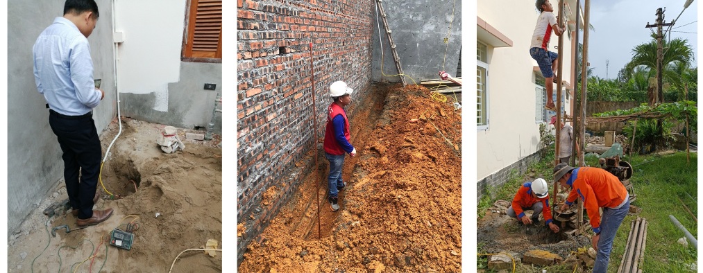 quá trình thi công chống sét tại Thuận An, Bình Dương quá trình thi công tiếp địa chống sét tại Thủ Dầu Một